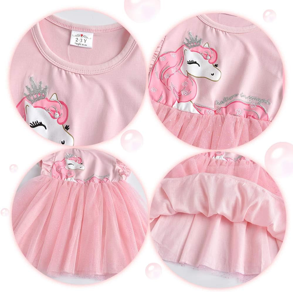 Girls Dresses for Winter Long Sleeve Toddler Girls Clothes Party Tutu Dresses for Little Girls 2-8 Years