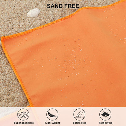 Microfiber Towel Perfect Travel & Sports &Beach Towel. Fast Drying - Super Absorbent - Ultra Compact. Suitable for Camping, Backpacking,Gym, Beach, Swimming,Yoga