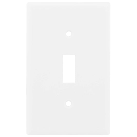 Single Oversized Wall Plate Cover, 1 Gang, Light Switch Cover, 3.1” X 4.9”, Outlet Covers, Screws Included, White, 30598